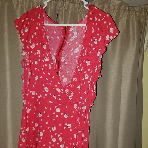 Red Floral Dress - Picture 3 of 3